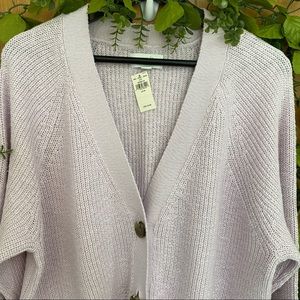Women's Aerie V-Neck Button-Up Cardigan Lilac Size M
